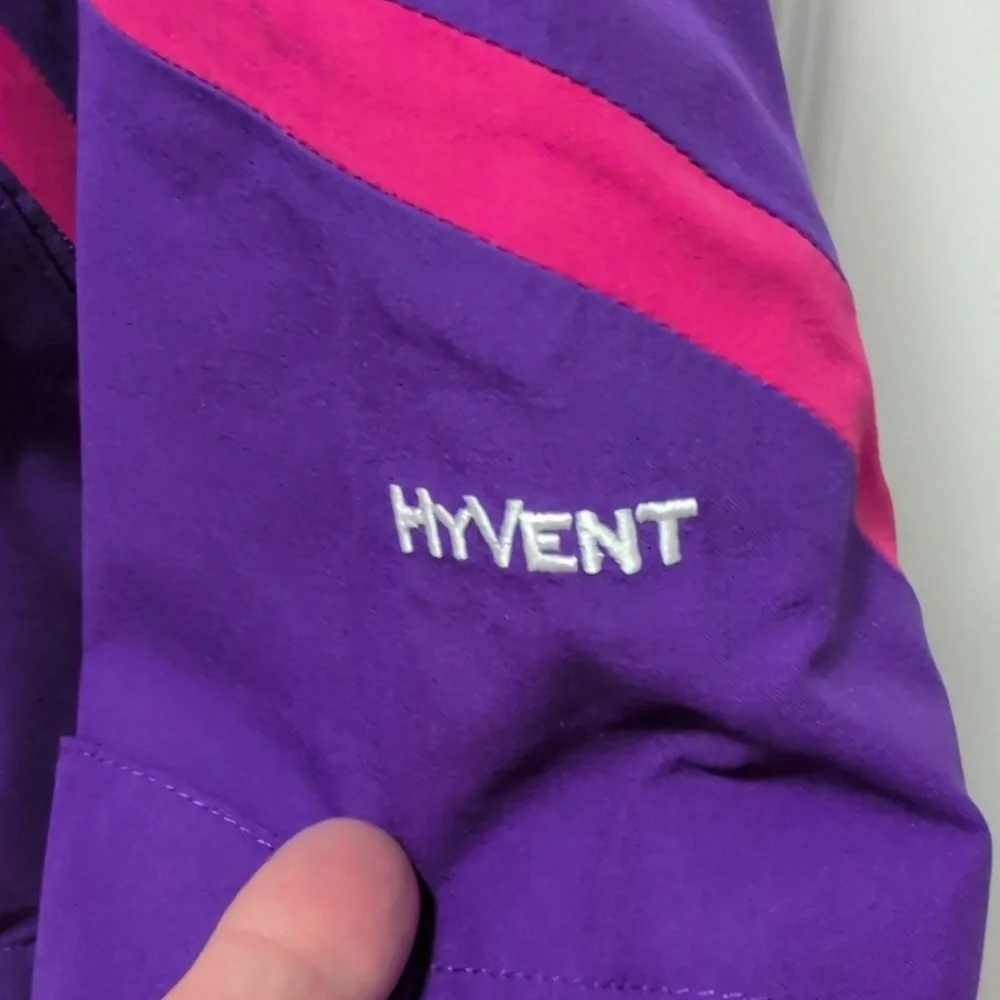 North Face Kids' Purple Raincoat/Ski Jacket with Pink/White Highlights - Picture 4 of 9